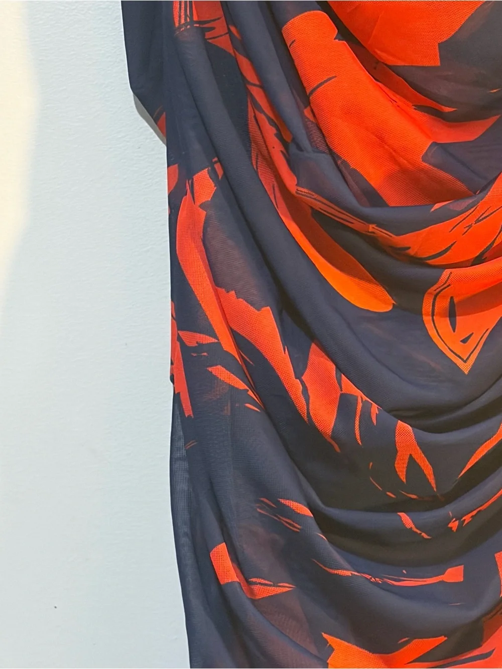 Revolve LAMARQUE Heatwave Abstract Print Ruched Mesh Midi Skirt Size L - Picture 8 of 10